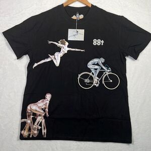 88Rising rare concert release digital robots 88 Sorayama black T-shirt Men L NWT